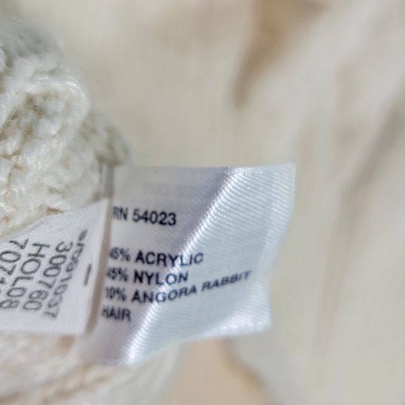 GAP Winter White Cable Knit Long Sleeve Pullover Teens Sweater  Womens  Size S - Picture 5 of 8